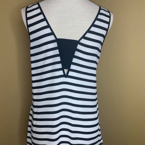 Express Black & White Striped Top - Picture 3 of 4